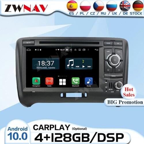 2 Din Carplay Android Radio Receiver For AUDI TT 2006 2007 2008 2009 2010 2011 2012 2013 Audio Stereo Video Player GPS Head Unit