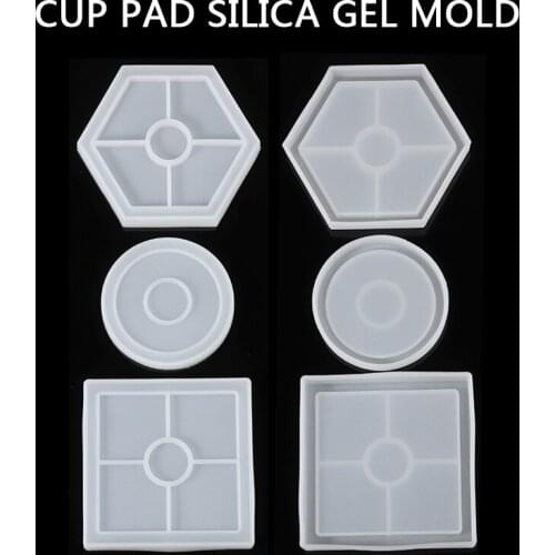 New DIY Coaster Mold Epoxy Resin Handicraft Making Tool Silicone Craft Clay Resin Molds Multi Jewelry Making Mould Accessories