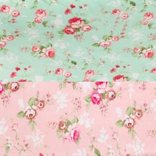 50x40cm 2pcs Cartoon Swaing Whale Printed Cotton Fabric Bundle For DIY sewing Doll Cloth