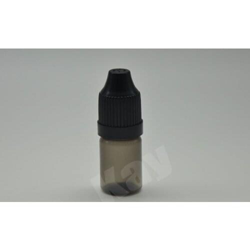 FREE shipping- 5000PCS 3ml black PE plastic bottles with black child resistant caps.black dropper bottle