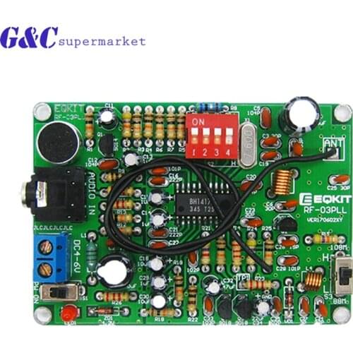 87-108MHz FM Frequency Modulation Wireless Microphone Module DIY FM Transmitter Board Parts Stereo FM Transmitter Module DC 4-6V