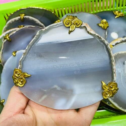Natural Agate Decoration Pieces For Home Wedding Supplies Luck Gemstone Collecion Souvenir