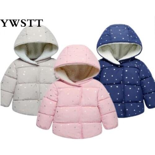 Childrens Outerwear Boy and Girl Winter Warm Hooded Coat 2018 Baby Girls Hooded Jackets Autumn Winter Children Clothing 1-5Y