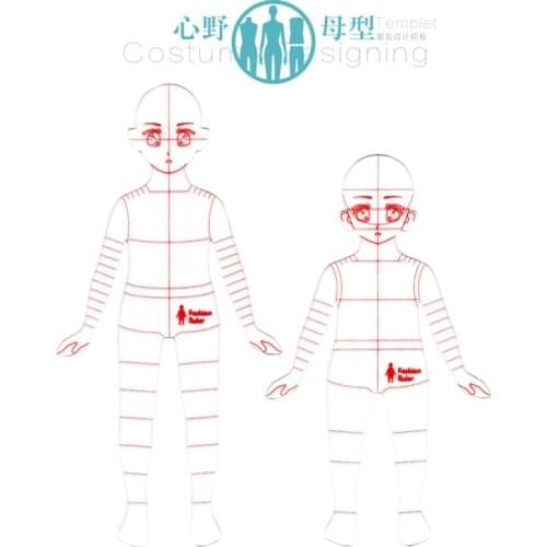 Child Fashion design style drawing template ruler fashion drawing hand design sketch drawing body ruler childrens clothing