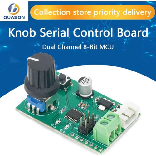 MG995 MG996 SG90 Dual Channel Servos Adjustable Knob Serial Control Board Switch 8-Bit MCU Steering Gear Debugging Module