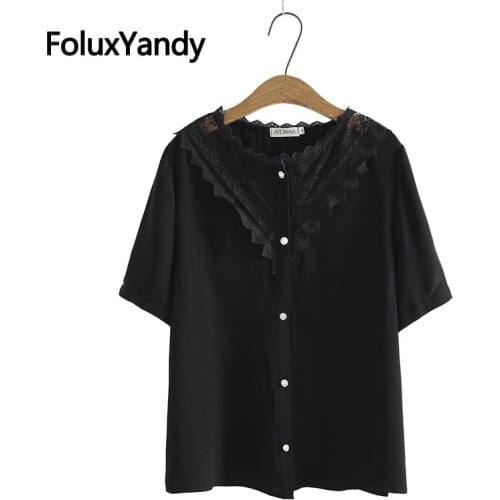 FoluxYandy Black Blouses