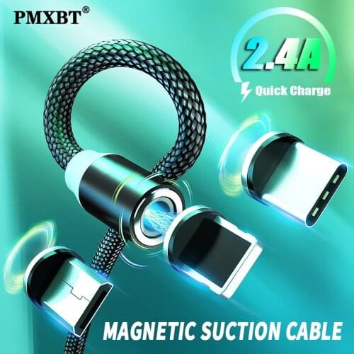 Magnetic Cable LED Lighting Cord Micro USB Type C Cable For iPhone 11 XS XR 8 7 6S Samsung S20 10 Xiaomi Mobile Phone Cord Kable