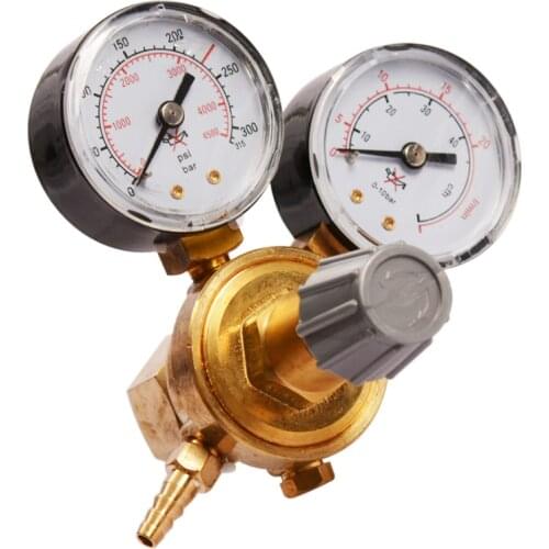Mini Argon CO2 Gas Bottle Pressure Regulator MIG TIG Welding Flow Meter Gauge W21.8 1/4 Thread 0-20 mpa Regulator
