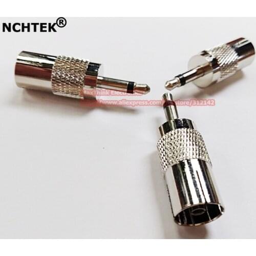 NCHTEK 1/8" 3.5mm Mono Male to DVB-T TV PAL Female Plug Adapter Connector/Free shipping/20PCS