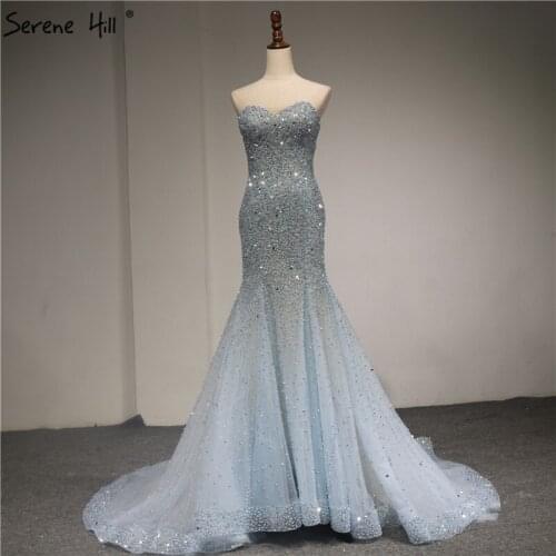 New High-end Luxury Mermaid Fashion Evening Dresses Off Shoulder Sexy Beading Sequined Evening Gowns 2020 Serene Hill DLA6441