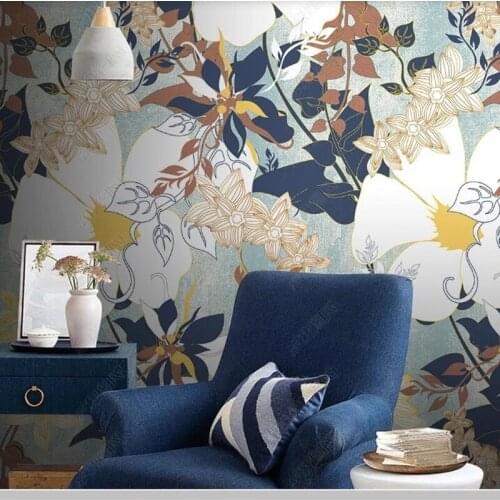 Papel DE parede Modern plant flower wallpaper abstract 3d wallpaper,living room tv bedroom mural wall papers home decor