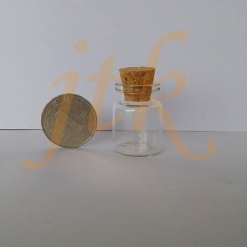 Wholesale 100 pcs 5ml small glass vials with cork tops bottles Little empty jars 22*30mm