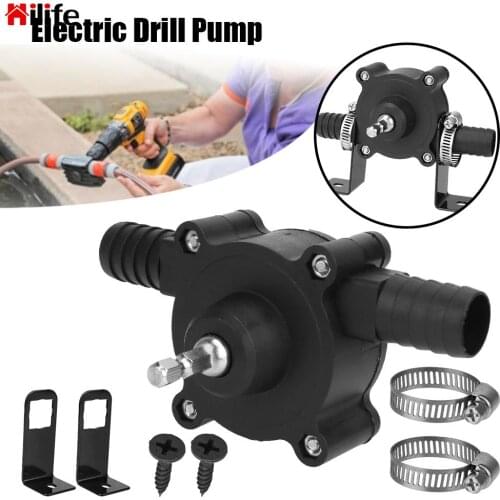 Home Garden Outdoor Tool Portable Electric Drill Pump Diesel Oil Fluid Water Pump Mini Hand Self-priming Liquid Transfer Pumps
