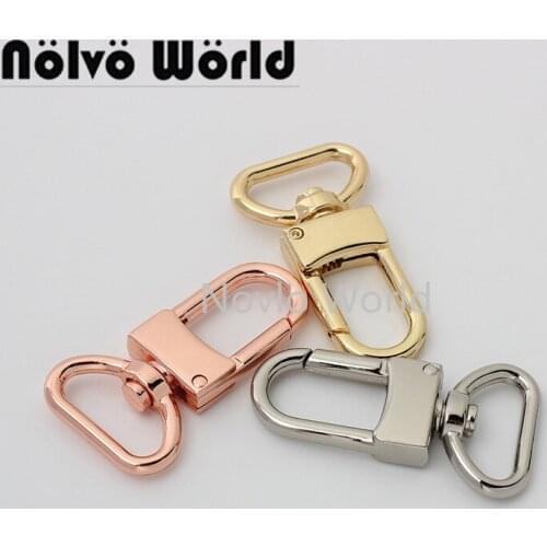 Nolvo World 5-20-100pcs 3 colors 3/4 inch 20mm top ending gold silver tone trigger snap hook clasp metal clip swivel dog leash