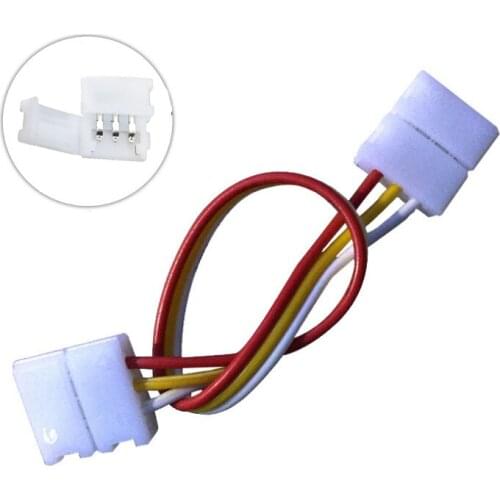 A2T-3P-10 RGB Led Strip Light Connector 10mm 3Pins RGB Light Strip Connector Solderless Double-headed Connection Connector
