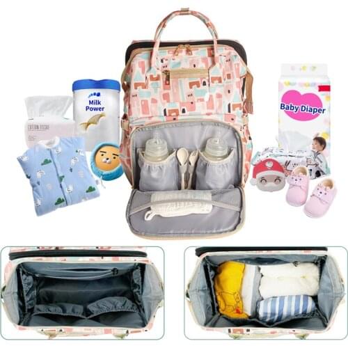 Mummy Maternity Hospital Backpack Nappy Bags Large Capacity Waterproof Mom Travel Nursing Bag Womens Stroller Bag Baby Care