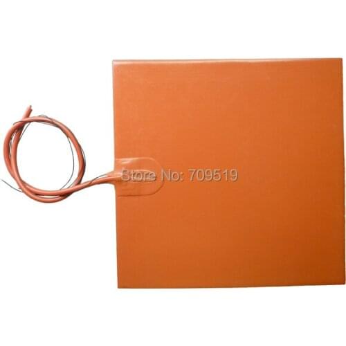 Silicone Heater Bed 400x400mm For Printer Heating, 480w@24v, NTC 100k, 3M PSA