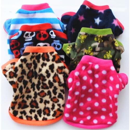 Warm Fleece Pet Dog Clothes Cute Skull Printed Pet Coat Puppy Dogs Shirt Jacket French Bulldog Pullover Camouflage Dog Clothing