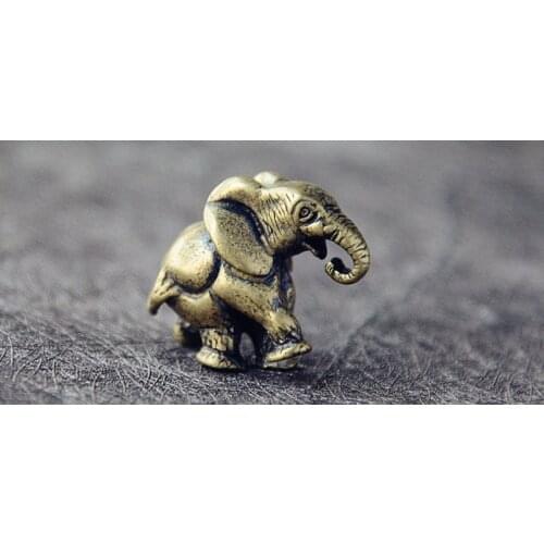 Vintage Brass handmade craft DIY Fitting ornament imitation animals car Keychain ring Pendant Miniature accessories a3059
