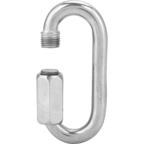 High Strength D Ring Clip Stainless Steel Screw Outdoor Hike Hang Quickdraw Buckle Survive Camp Carabiner Climb Lock Hook
