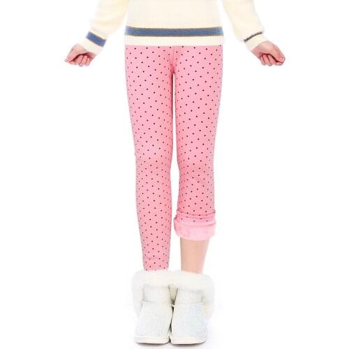 ZWF460 New winter Girl Leggings Girls warm pant Plus Velvet Thickening Stretch Elastic Waist Baby Skinny Kids Cotton 2-11 Years
