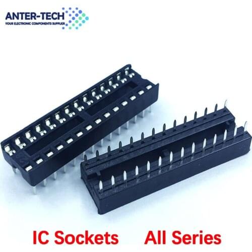 10PCS IC Sockets DIP6 DIP8 DIP14 DIP16 DIP18 DIP20 DIP28 DIP40 pins Connector DIP Socket 6 8 14 16 18 20 24 28 40 pin