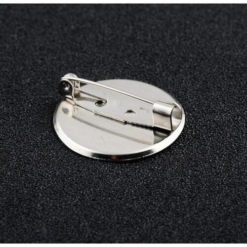 100Piececs/Lot Metal Safety Pins Diameter 25MM DIY Brooch Material Tray Pin Handmade Wedding Boutonniere Material Accessories