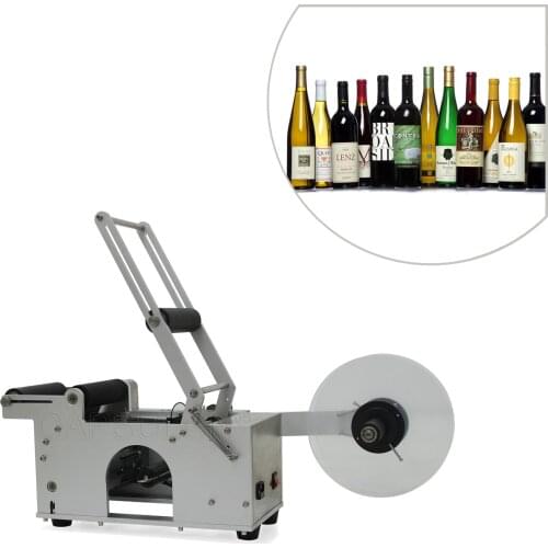 110V/60HZ) Round Bottle Labeling Machine, table type semi-automatic Labeling Machine for Round Bottles MT-50 CapsulCN