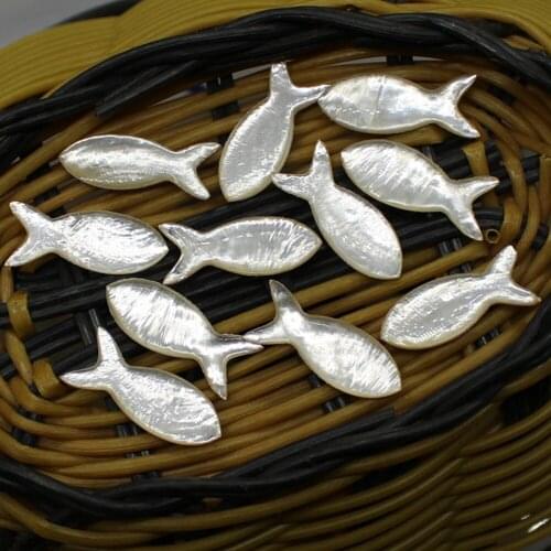 20pc Shell Fish 3d Shell Beads DIY Findings Loose Bead For Jewelry Making 26X10mm DYL0015