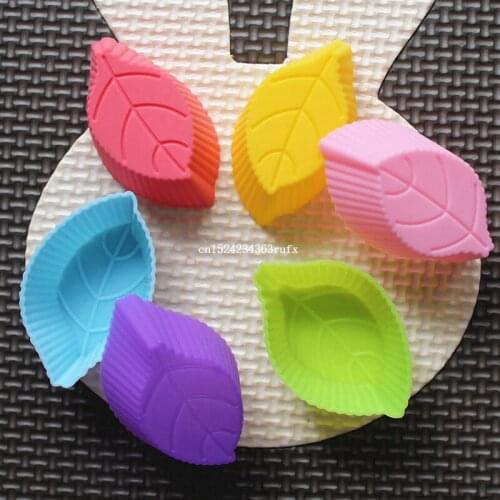 300 pcs Leaf Cake Molds Silicone Cake Pudding Jelly Handmade Soap Mold Random Diy Silicone Cake Mold Baking Tools