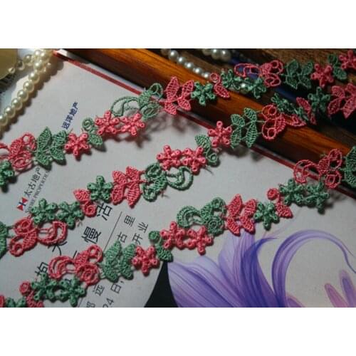 5 Meters/lot 2CM Width Water Soluble Lace Trim Flower Beautiful DIY Handmade Accessories Clothing Accessories