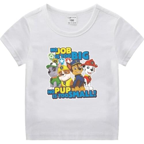 PAW PATROL Kids T-Shirt Print Girls Funny Clothes Boys Costume Children Clothes Boys 2021 Hot Cartoon Kids Tops