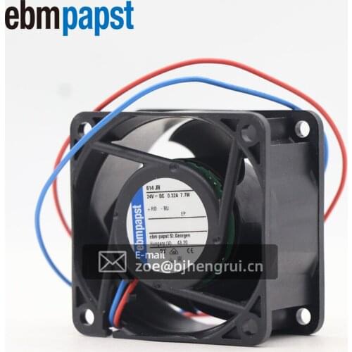 Ebmpapst 614JH DC Fan Axial Ball Bearing 24V 14V to 26.4V 41.1CFM 53dB 60 X 60 X 32mm High Speed