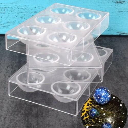 Mold for Chocolate 6/8/12/15 Large Half Spheres Shapes Chocolate Polycarbonate Mold 3d Polycarbonate Candy Jelly Mould Tool
