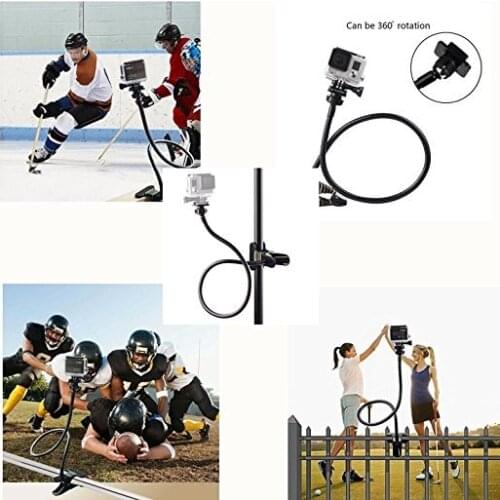 28 inch Jaws Flex Clamp Arm Clip Clamp Mount for Gopro Hero 5 3 4 Session SJCAM SJ4000 For Xiaomi Yi 4K Go Pro Accessory