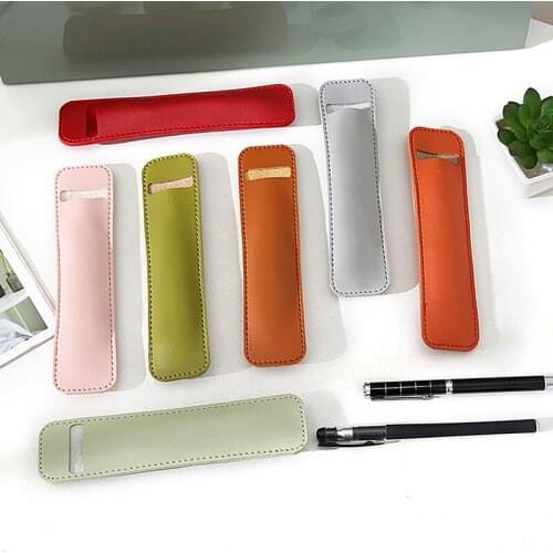 Pu Leather School Pen Nice Pen Case Kawaii Pen Protective Cap Small Markings Pen Cover Leather Case Gifts