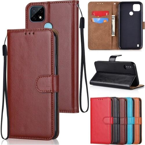 Leather Case for Realme C21 C20 C25 C12 C15 C17 C3 C3i Funda For Realme 8 8Pro 7 7i 6 6s 5 5s 3 pro Cards Wallet Phone Cover
