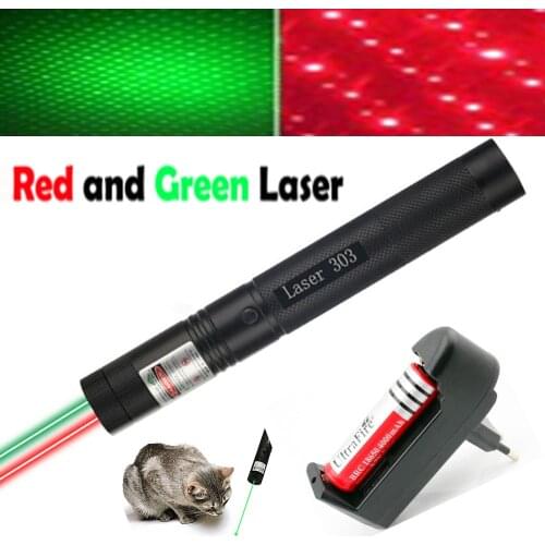 Red and green laser 2 in 1 dual color laser 5 milliwatt high power laser combustion equipment adjustable focus laser sight