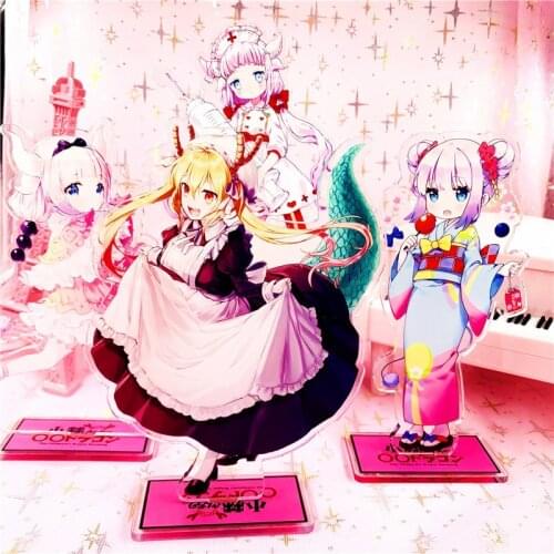 Miss Kobayashis Dragon Maid Kamui Kanna Transparent Acrylic Stand Figure Desktop Decoration Collection Model Toy Cosplay Doll