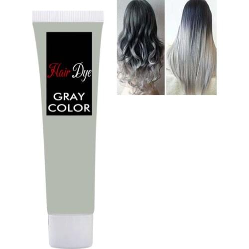 Fashion Smoky Gray Hair Dye Ash Gray Hair Dye Non-Greasy Fashion Color Hair Dye Hair Styling Hair Dye