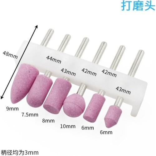 12PCS Polishing Head Wheel Set Polishing Accessories Combination Polishing Cylindrical 3mm Rod Grinding Head Electric