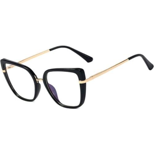 Cat Eye Plastic Titanium Anti Blue Glasses Frames Ultralight Women Optical Fashion Computer Glasses