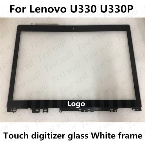Original 100% tested before shiping 13.3" touch digitizer glass For Lenovo U330 with frame White or Black
