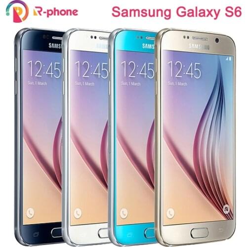 SAMSUNG Galaxy S6 Refurbished Mobile Phone Unlocked 5.1''32GB ROM 3GB RAM Android Original Phone
