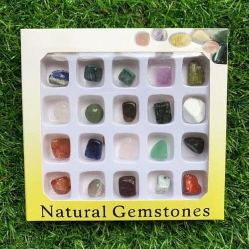 Natural Crystal Hand Crafted Healing Multi-material Crystal Tumbled Stone Gift Box For Gift_XCG