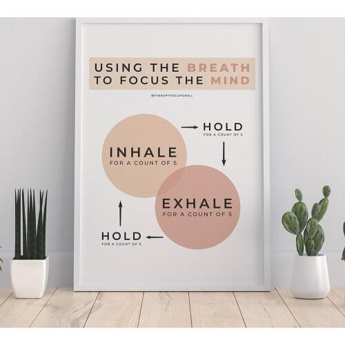 Mental Health Poster Therapy Consultant Office Wall Art Digital Print Canvas Painting Psychotherapist Office Decor Frameless