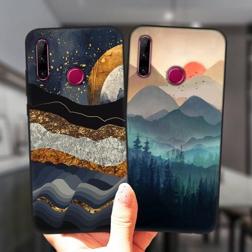 Abstract Art Painted Luxury Silicone Case For Huawei Honor 30 10i 20i 30i 9X 8X 10X Mate 10 20 Lite Pro Soft TPU Black Cover