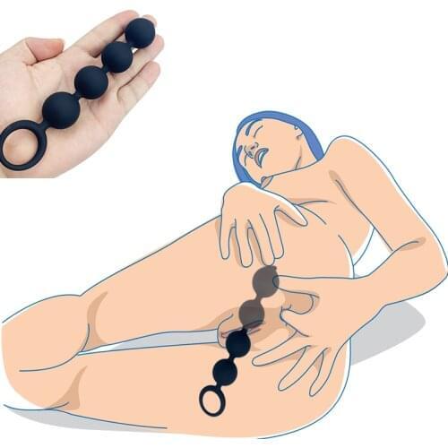 Silicone Anal Beads Vaginal Anus Butt Plug Unisex Adults Sex Toys For Women Trainer Masturbators Erotic Intimate Goods Products