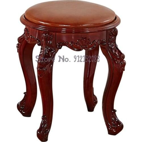 Guzheng piano stool single European dressing table stool American makeup chair Chinese classical household small square stool ro