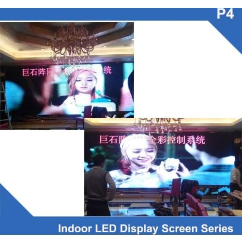 TEEHO 6pcs/lot P4 Free Sending card indoor simple Cabinet led display 512mm*512mm 1/16 scan module fixed installation video led